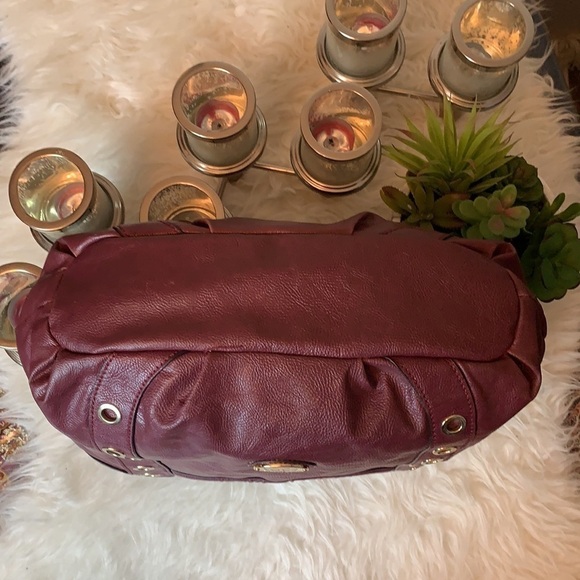 Dana Buchman Burgundy large hobo shoulder bag - Picture 4 of 16